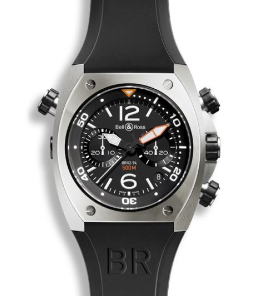 Bell & Ross Chronograph Steel Mens Watch Replica BR 02-94 STEEL